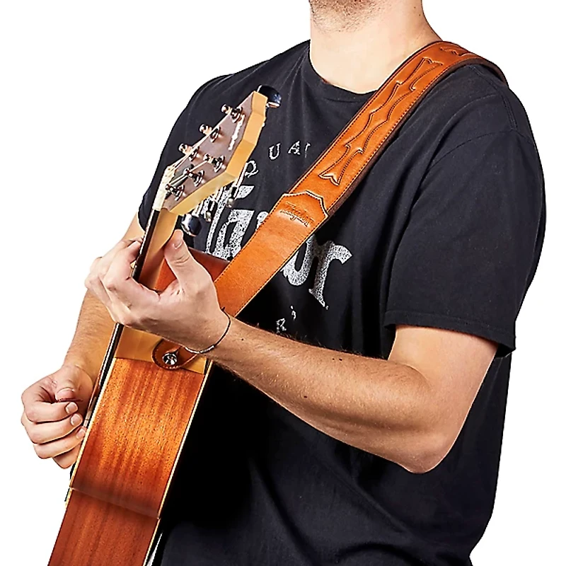 Taylor Vegan Leather Guitar Strap Tan 2.75 in.