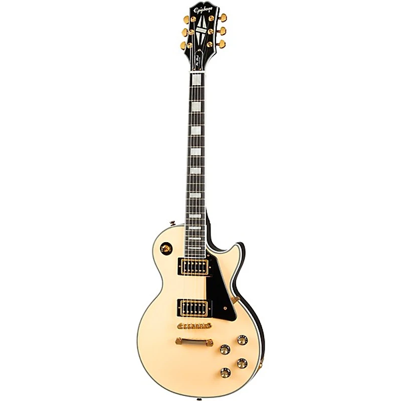 Epiphone Les Paul Custom Blackback GC-Exclusive Electric Guitar - Antique Ivory