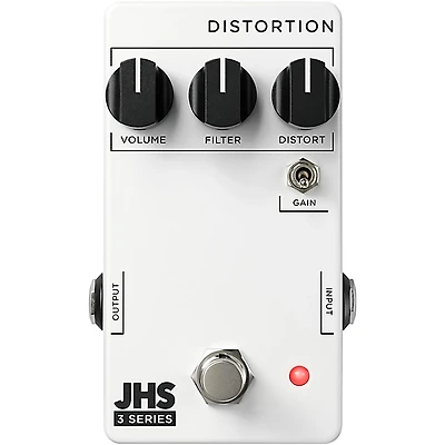 JHS Pedals 3 Series Distortion Effects Pedal White