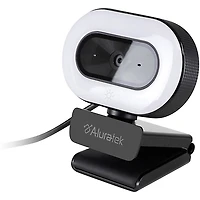 Aluratek 1080P USB Webcam w/Adjustable Lighting, Autofocus & Dual Mics