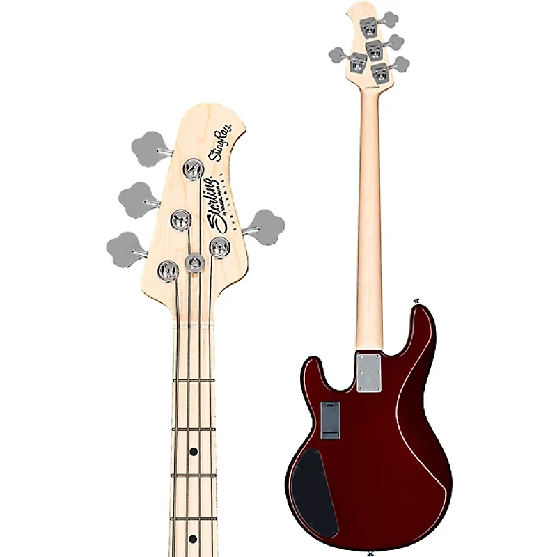 Sterling by Music Man StingRay Ray4HH Maple Fingerboard Electric Bass Candy Apple Red