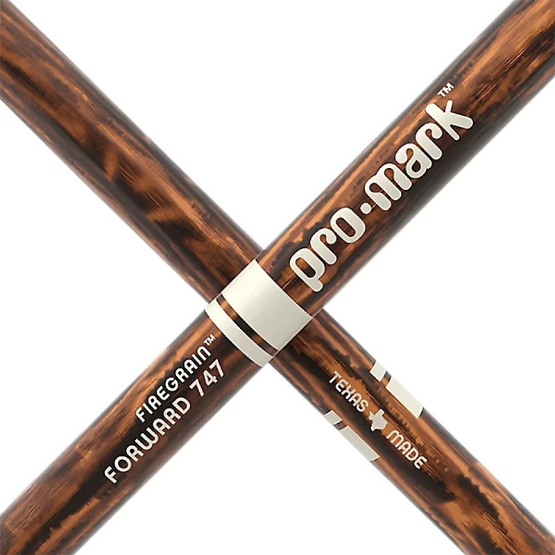 Promark Classic 747 Rock FireGrain Drum Sticks Wood