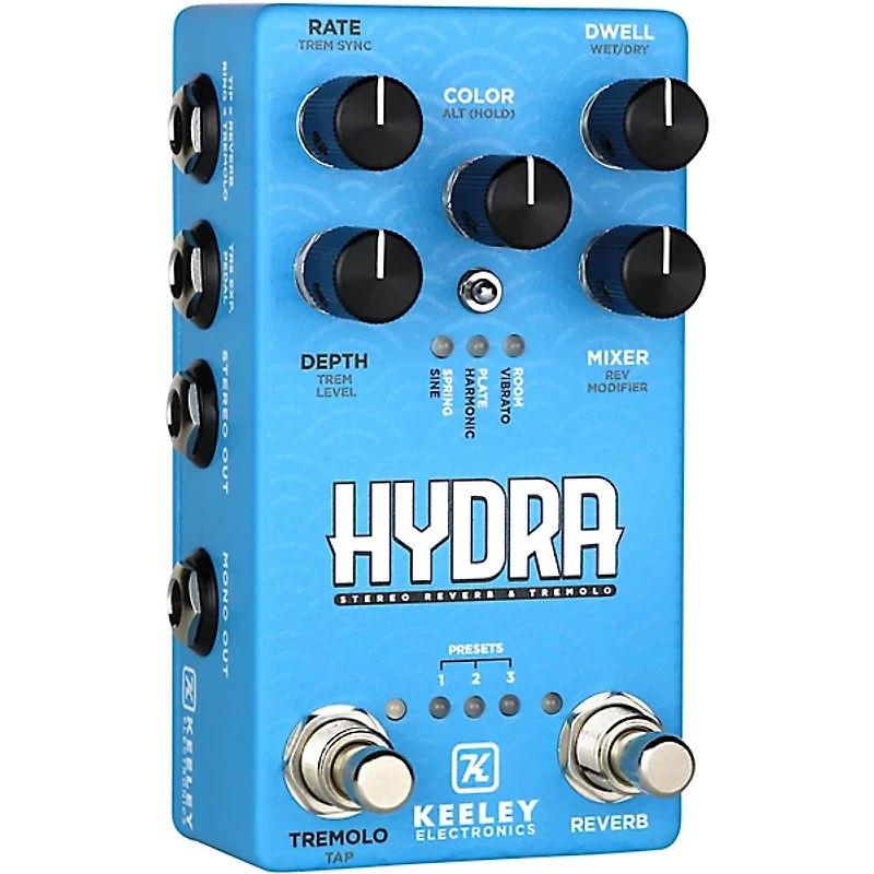 Keeley Hydra Stereo Reverb & Tremolo Effects Pedal