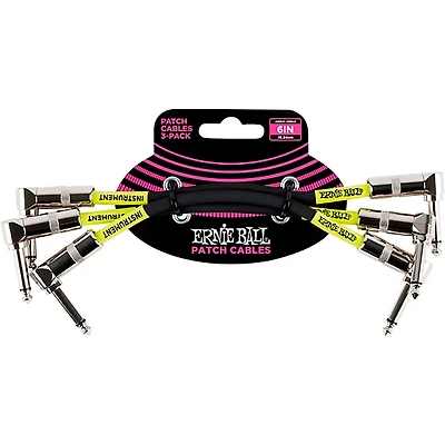 Ernie Ball Ernie Ball 6" Instrument Patch Cable 3-Pack -