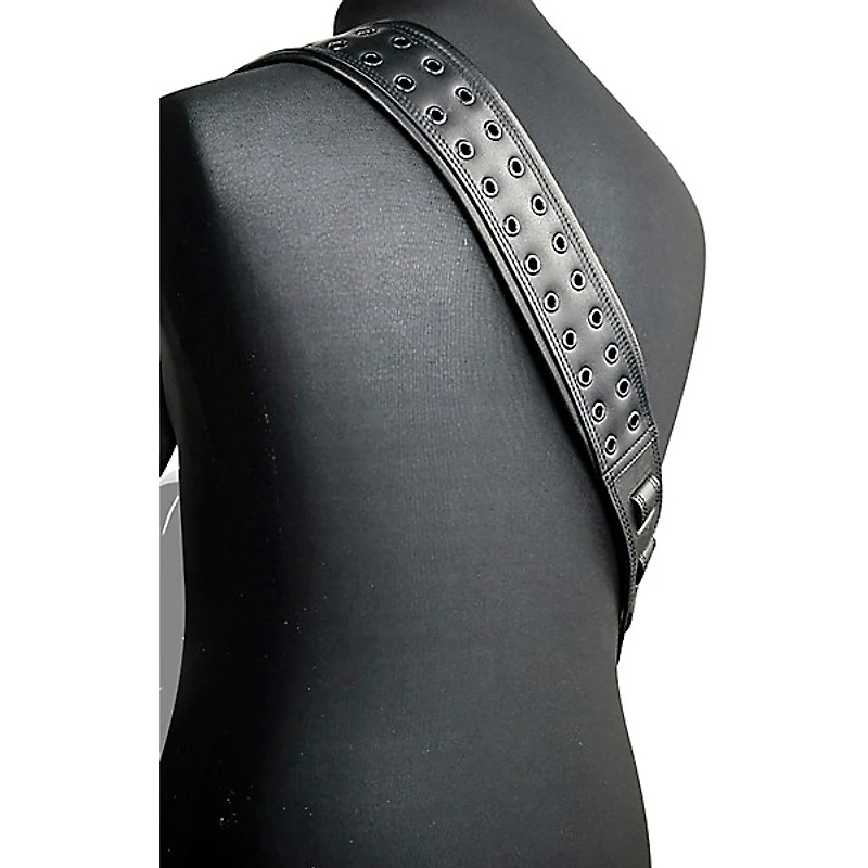 RICHTER Springbreak I Grommets Guitar Strap Black/Black 2.75 in.