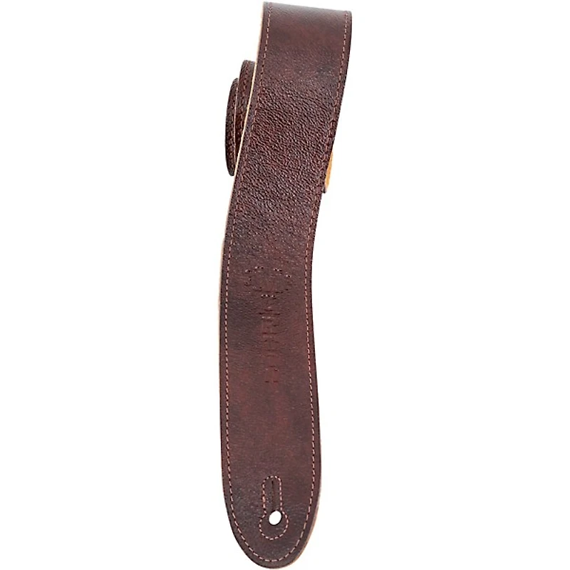 Martin 2" Suede Backed Leather Guitar Strap Dark Brown Dark Brown