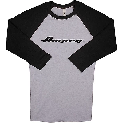 Ampeg Ampeg Raglan Black Sleeve Shirt - White Small Black and White