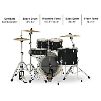 PDP by DW Concept Maple 5-Piece Shell Pack with Chrome Hardware