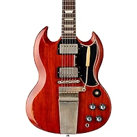 Gibson Custom Murphy Lab 1964 SG Standard Reissue With Maestro Vibrola Heavy Aged Electric Guitar Faded Cherry