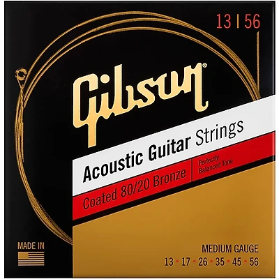 Gibson Coated 80/20 Bronze Medium Acoustic Guitar Strings