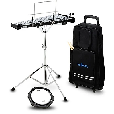Majestic Bell and Practice Pad Kit With Rolling Cart