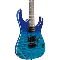 Ibanez GRG120QASP GRG Series 6-String Electric Guitar Transparent Blue Gradation