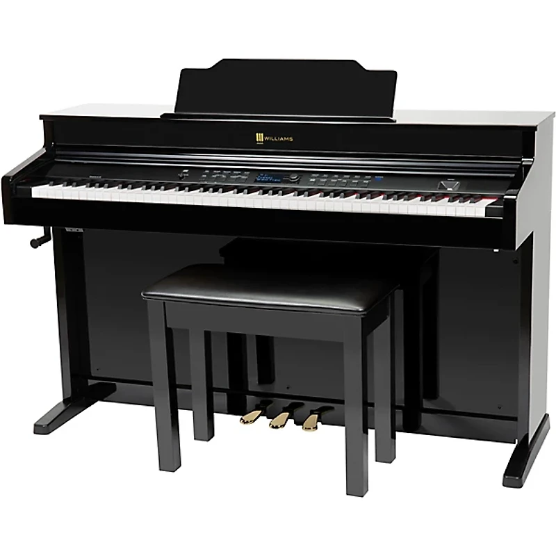 Williams Overture III 88-Key Console Digital Piano With Bench - Ebony