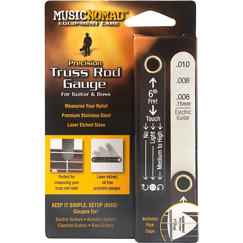 Music Nomad Precision Truss Rod Gauge With Pick Capo