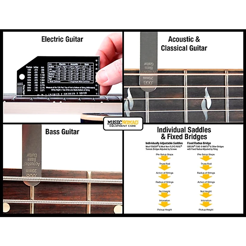 Music Nomad Precision Setup Gauge Set, 6-Piece