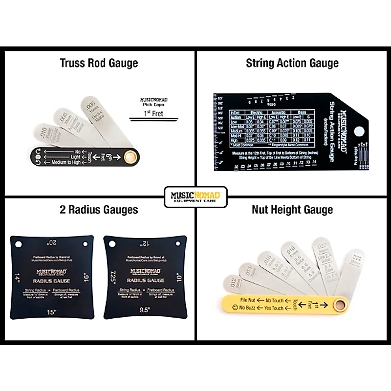 Music Nomad Precision Setup Gauge Set, 6-Piece