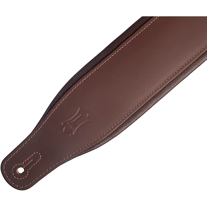 Levy's M26PD Amped Leather Series 3" Wide Top Grain Leather Guitar Strap -