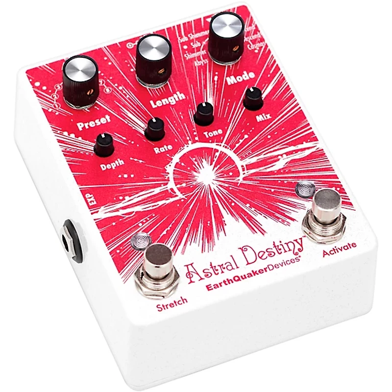 EarthQuaker Devices Astral Destiny Modulated Octave Reverb Effects Pedal Red
