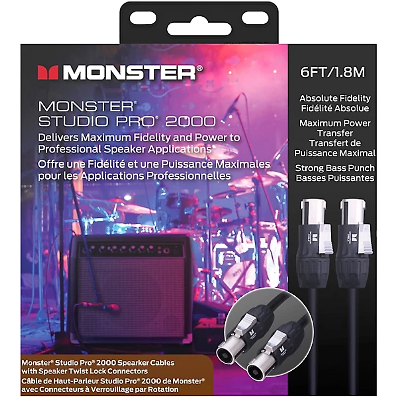Monster Cable Prolink Studio Pro 2000 Speaker Cable with Speak-On Connectors