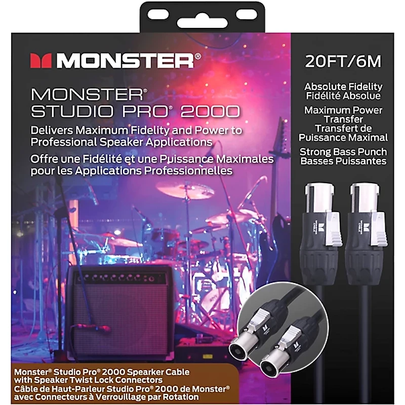 Monster Cable Prolink Studio Pro 2000 Speaker Cable with Speak-On Connectors