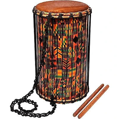 X8 Drums Kente Cloth Dundun with Sticks