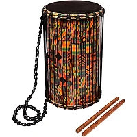 X8 Drums Kente Cloth Dundun with Sticks