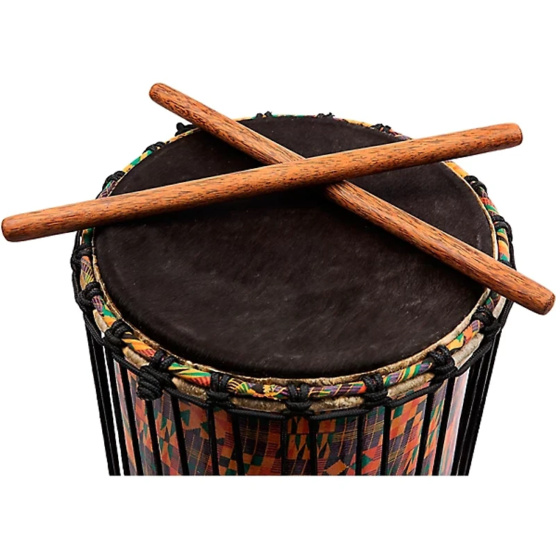 X8 Drums Kente Cloth Dundun with Sticks