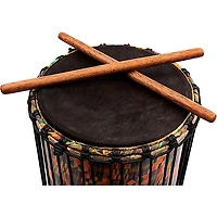 X8 Drums Kente Cloth Dundun with Sticks