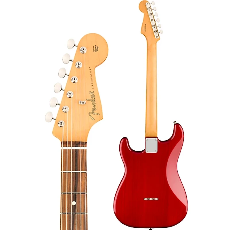Fender Noventa Stratocaster Pau Ferro Fingerboard Electric Guitar Crimson Red Transparent