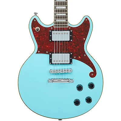 D'Angelico Premiere Series Brighton Solid Body Electric Guitar Double Cutaway Stopbar Tailpiece Sky Blue