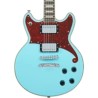D'Angelico Premiere Series Brighton Solid Body Electric Guitar Double Cutaway Stopbar Tailpiece Sky Blue