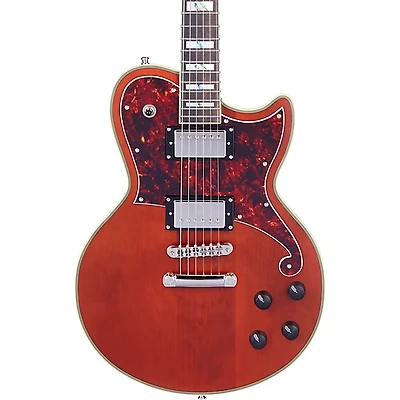 D'Angelico Deluxe Series Atlantic Solid Body Electric Guitar With USA Seymour Duncan Humbuckers and Stopbar Tailpiece