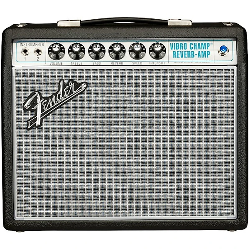 Fender '68 Custom Vibro Champ Reverb 5W 1x10 Guitar Combo Amp Black