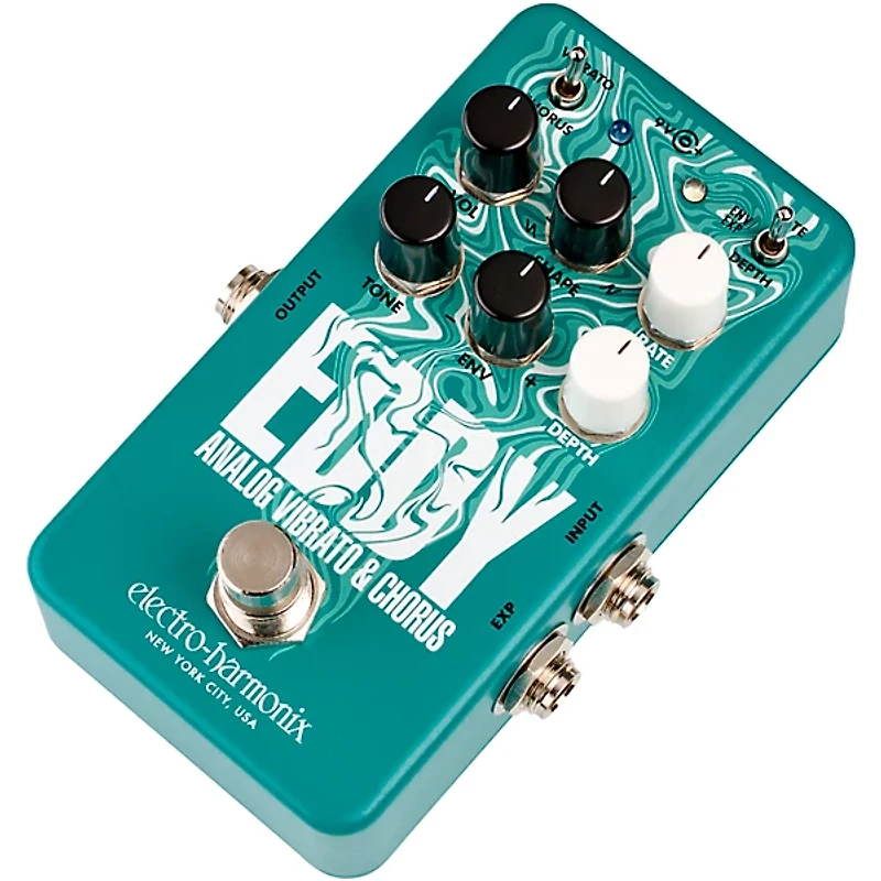 Electro-Harmonix Eddy Analog Vibrato & Chorus Effects Pedal Mint Green