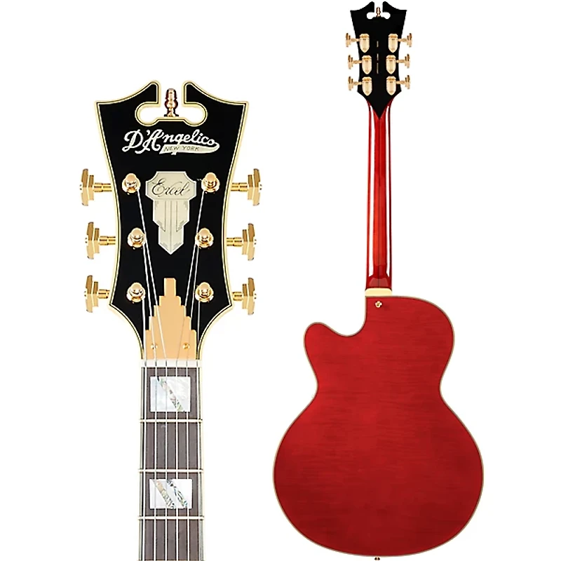 D'Angelico Excel Series 59 Hollow Body Electric Guitar With USA Seymour Duncan P-90s and Stairstep Tailpiece
