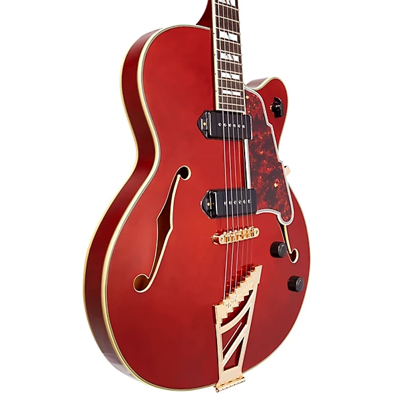 D'Angelico Excel Series 59 Hollow Body Electric Guitar With USA Seymour Duncan P-90s and Stairstep Tailpiece