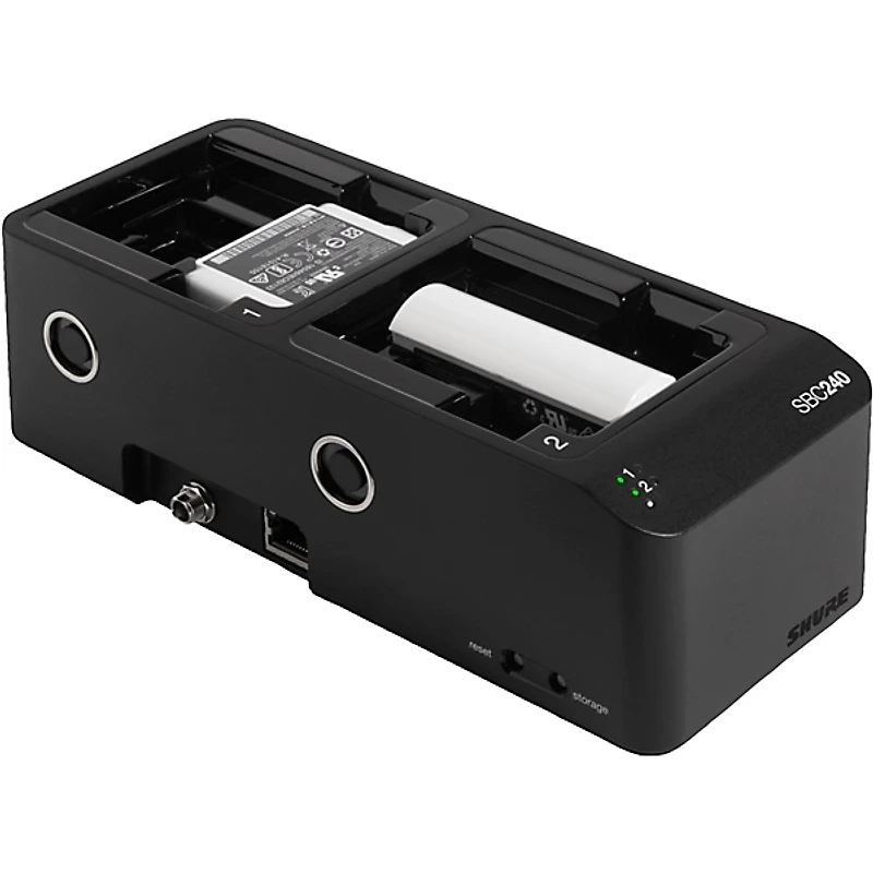 Shure SBC240-US Two-bay networked docking charger for ADX1 and ADX2 transmitters (includes power supply)