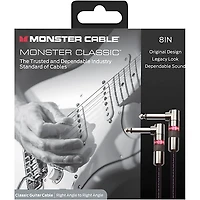 Monster Cable Prolink Classic Instrument Cable Right Angle to Right Angle 8 in. Black