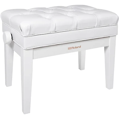 Roland RPB-500-US Piano Bench, Vinyl Seat, Music Compartment White