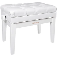 Roland RPB-500-US Piano Bench, Vinyl Seat, Music Compartment White