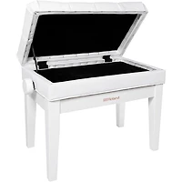Roland RPB-500-US Piano Bench, Vinyl Seat, Music Compartment White