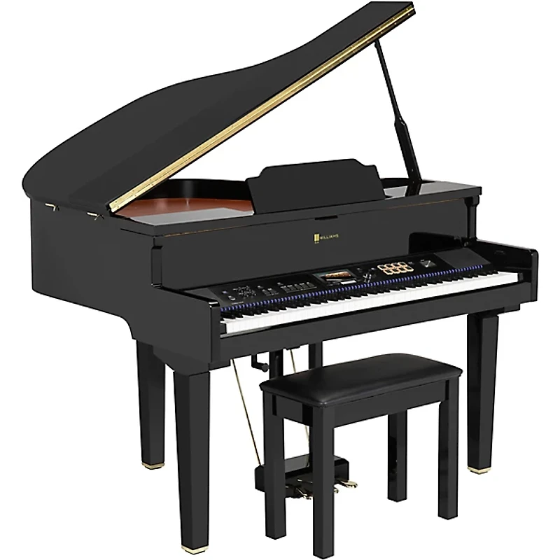 Williams Symphony Concert Digital Grand With Touchscreen and Bench Ebony 88 Key