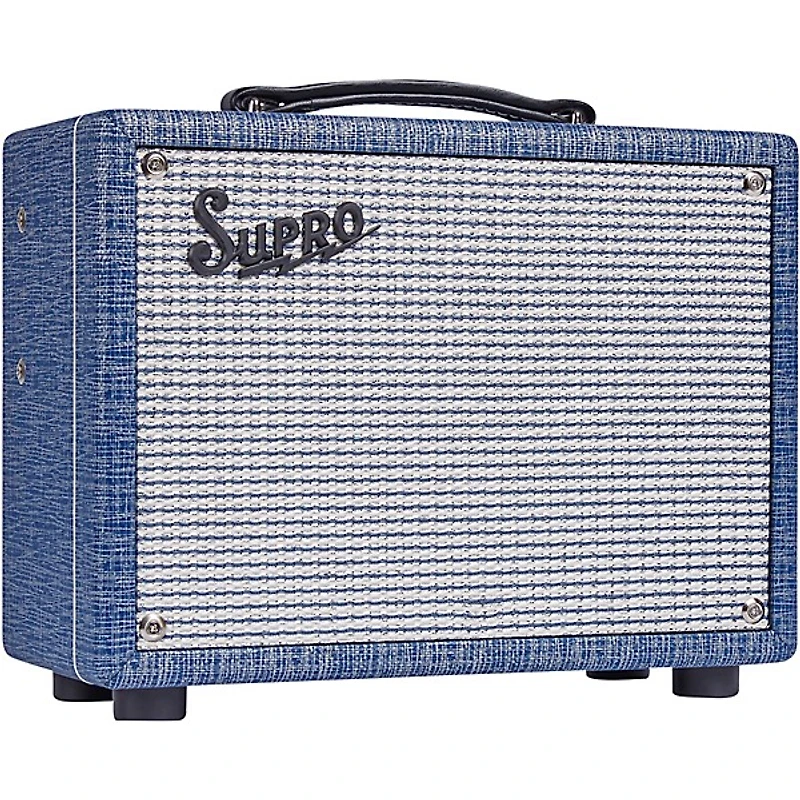 Supro 1606J 64 Super 5W 1x8 Tube Guitar Combo Amp Blue