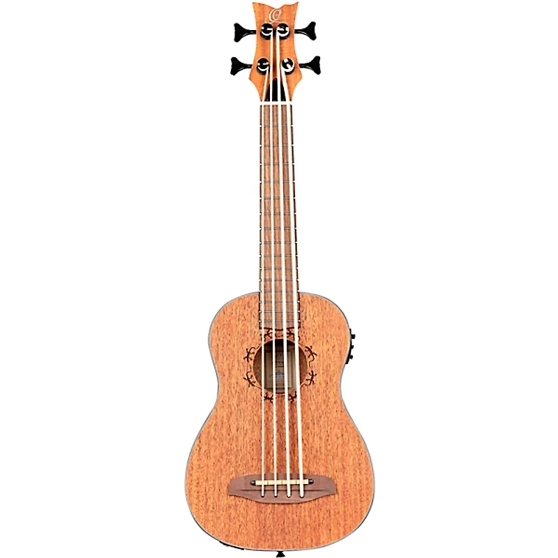 Ortega Lizard Series LIZZY-BS-GB-L Left-Handed Uke Bass Mahogany
