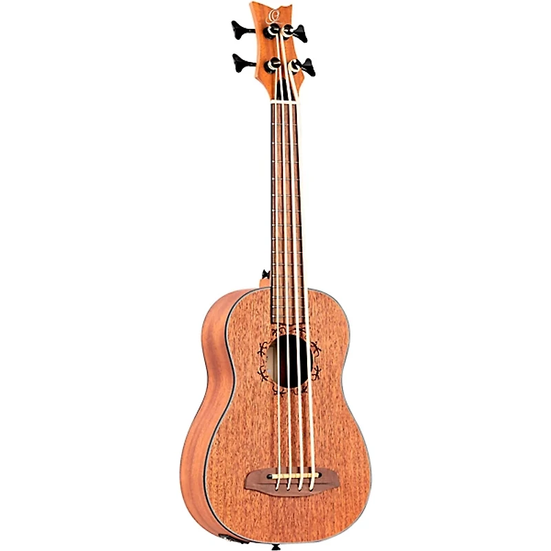 Ortega Lizard Series LIZZY-BS-GB-L Left-Handed Uke Bass Mahogany