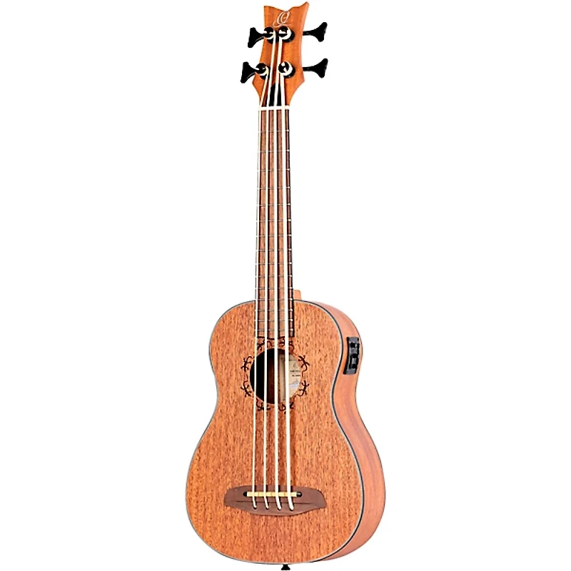 Ortega Lizard Series LIZZY-BS-GB-L Left-Handed Uke Bass Mahogany