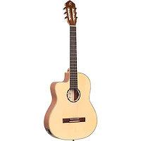 Ortega Family Series RCE125SN-L Thinline Acoustic/Electric Classical Guitar Natural Matte