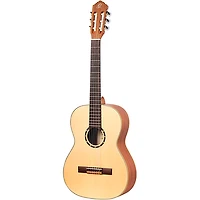 Ortega Family Series R121 7/8 Size Left-Handed Nylon-String Classical Guitar Natural Matte