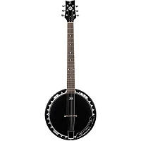 Ortega Raven Series OBJE356-SBK-L Left-Handed 6-String Banjo Black