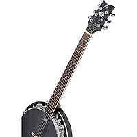 Ortega Raven Series OBJE356-SBK-L Left-Handed 6-String Banjo Black